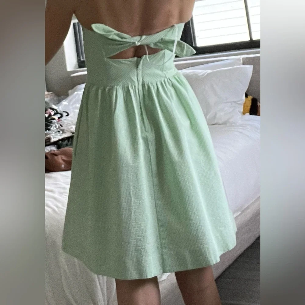 Lilly Pulitzer - Limeade Seersucker Richelle Strapless Seersucker Dress - Size 0 - Picture 3 of 8
